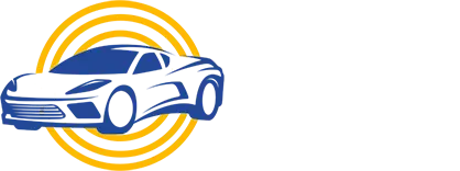 Logo cártel de coches blanco